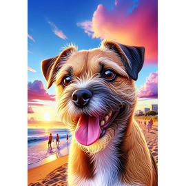 Border Terrier - Best of Breed DCR Summer Sunset Outdoor House Flag 28" x 40"