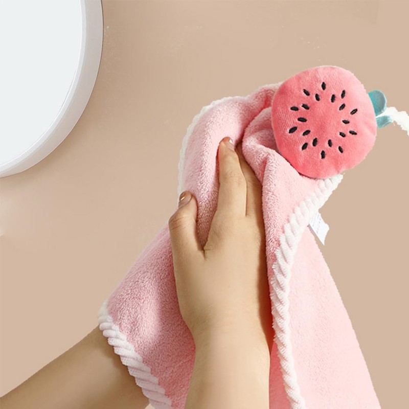 MinniLove Towel, Loop Towel, Handkerchief, Washcloth, Drawstring Towel, Absorbent, Quick-Drying,