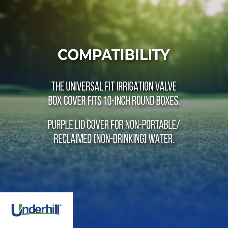 Underhill Sprinkler Valve Round Box Lid, VersaLid 10 Inch Universal,