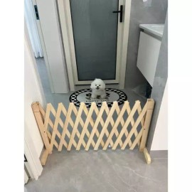 접이식 애완견 울타리 35cm 탄화 가드 120cm 반려견 칸막이 애견 우드 안전문 [Q. 탄화리본 발높이 90최대신축력 160] Foldable Pet Dog Fence 35cm Carbonized Guard 120cm Pet Partition Dog Wood Safety Gate [Q. Carbonized Ribbon Height 90 Maximum Elasticity 160]