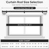 VOIIY Curtain Rods for Windows 48 to 84 Inch(4-7 Feet),Black