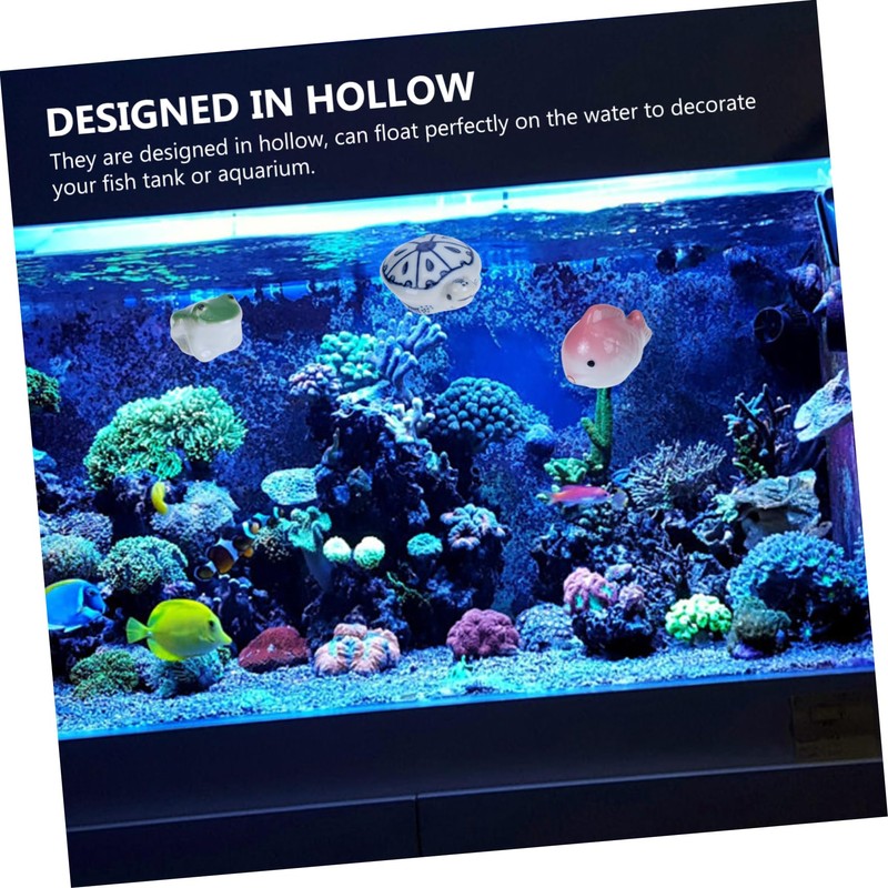 Ipetboom Aquarium Sand Decorative Balls 3pcs Ceramic Floating Decors for