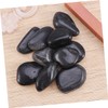 FUNOMOCYA 10pcs Hand Painted Cartoon Drawing Stones Smooth Black Pebbles
