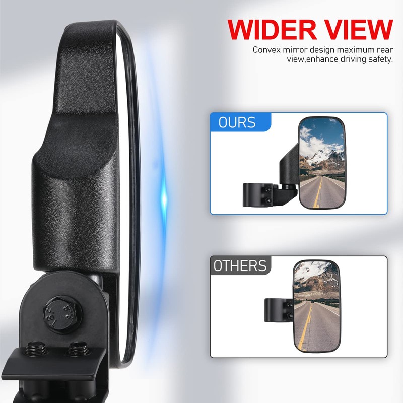 OFIG UTV Ranger Side Mirrors and UTV Center Mirror Set