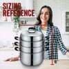 CONCORD 3 Tier Premium Stainless Steel Steamer Set (32 CM)