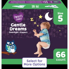 Parent's Choice Gentle Dreams Overnight Diapers, Size 5, 66 Count