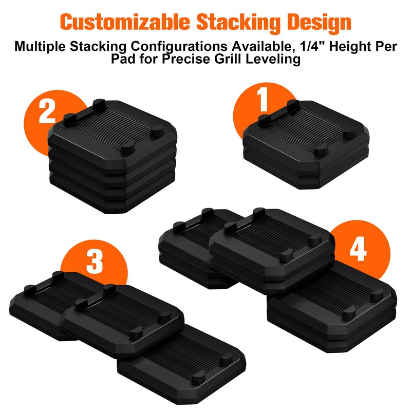 8Pcs 1/4" Grill Leveling Shims Kit Compatible with Blackstone &