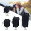 SGSCFG 4-Piece Camera Lens Storage Bag, Portable Protective Bag, Shock