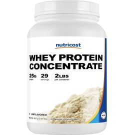 Nutricost Whey Protein Concentrate (Unflavored) 2LBS - Gluten Free & Non-GMO