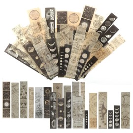 AIEX 40pcs Vintage Astronomy Washi Stickers Journal Aesthetic Stickers Includes Moon Planets Space Solar Galaxy Celestial for Adults Students Diary Notebook Scrapbook