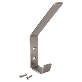 Sandra modern coat hook stainless steel coat hook, matt brushed stainless steel, 52 x 19 mm, rust-proof clothes hooks made of stainless steel V2A, incl. Mounting materials.