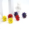 Aeravida Colorful Tropical Garden Vibrant Yellow Crystal Flower Beaded Clip-On