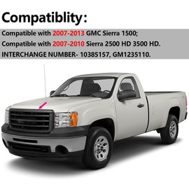 Hood Molding Trim Moulding Compatible with GMC Sierra 1500 2007-2013 / Sierra 2500 HD 3500 HD 2007-2010,10385157 GM1235110