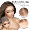 ENCOUNTERU Chocolate Brown Glueless Wig with Bangs Body Wave Layered