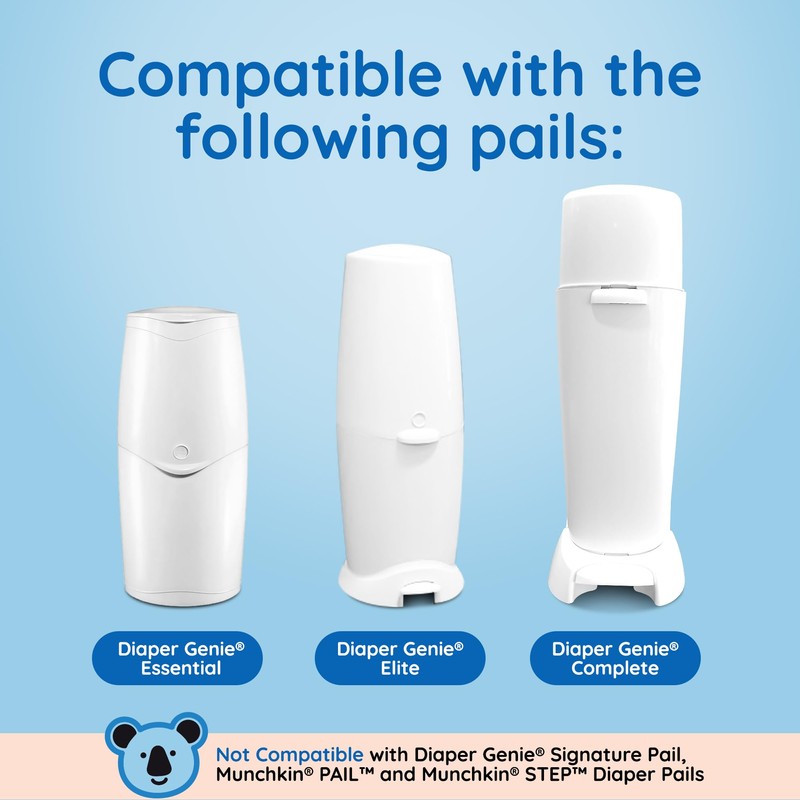 Reli. Diaper Pail Refill Bags, Compatible with Genie Complete, Expressions