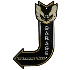 Trans Am Garage J Shaped 11.5"x17.5" Aluminum Metal Sign DC85060 - Made in USA