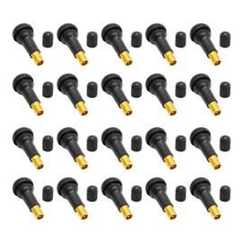 100Pcs TR414 Tyre Tire Valves Stem, Snap in Black Rubber Tire Valve Stem Universal Car Motorcycle Replacement