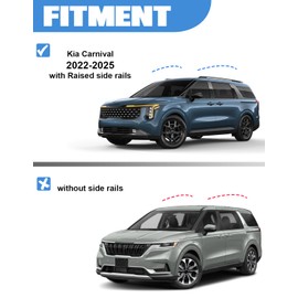 FengYu Lockable Roof Rack Cross Bars 220lb Compatible with 2022-2025 KIA Carnival & Carnival Hybrid, Heavy Duty Aluminum Roof Rails Crossbars Cargo Bars Canoe Rooftop Black Carrier Luggage.