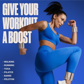 SPORTBIT Wrist Weights for Women - Pair of 1lb Beige Platinum-Cured Silicone Wrist and Ankle Weights, Adjustable, Durable, Non-Slip Design, Ideal for Strength Training, Yoga, Running and Home Activities