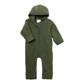 Engel Wool Fleece Suit Snowsuit with Zip Newborn Baby 100% Wool Controlled Organic Cultivation, Reed, 62-68