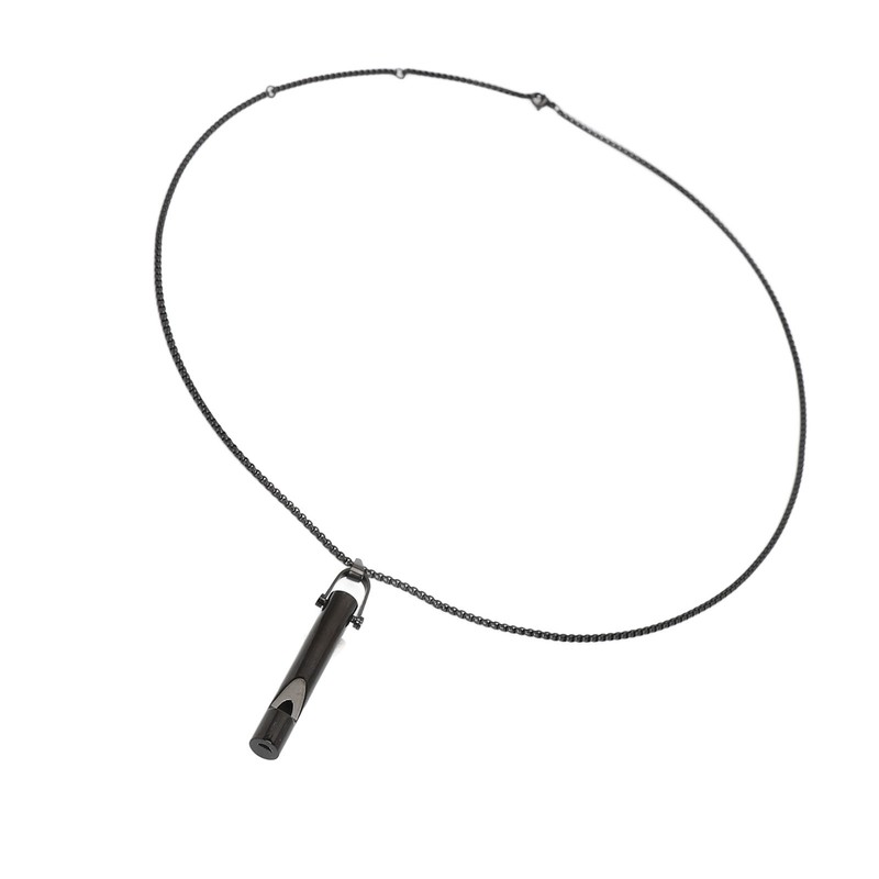 Whistle Pedant Necklace Reduce Anxiety Cylindrical Deep Breathing Stress Relief