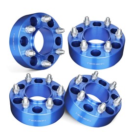 EVIL ENERGY 6x135 Wheel Spacers 2 inch Compatible for Ford Expedition F150 2004-2014, 6x135 mm Hubcentric with Lip 6 Lugs 87.1 mm Hub Bore M14x2 Studs Wheel Adapters Blue
