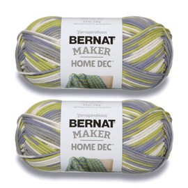 Bernat Maker Home Dec Lilac Fence Varg Yarn - 2 Packs of 250g - Cotton - 5 Bulky - 317 Yards - Knitting/Crochet