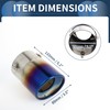 INFINAUTO Roll Edge Exhaust Tip Rear 3.1" Inlet 3.5" Outlet
