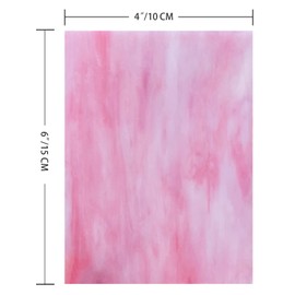 PALJOLLY 9 Sheets Stained Glass Sheet Pink and Purple Collection, 4 x 6 inch Stained Glass Supplies Mosaic Tiles for Crafts, Pink Purple Colors for Glass Hobbyists Projects and Arts