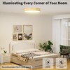 Led Ceiling Light Flush Mount: 12 Inch 24W Wood Bedroom