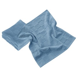 Lashuma Terry Tea Towels 50 x 50 cm, 3 x Kitchen Towels Blue - Dove, Lisbon Tea Towels Cotton
