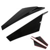 2pcs Rear Window Side Spoiler ABS Glossy Black Wing Trim
