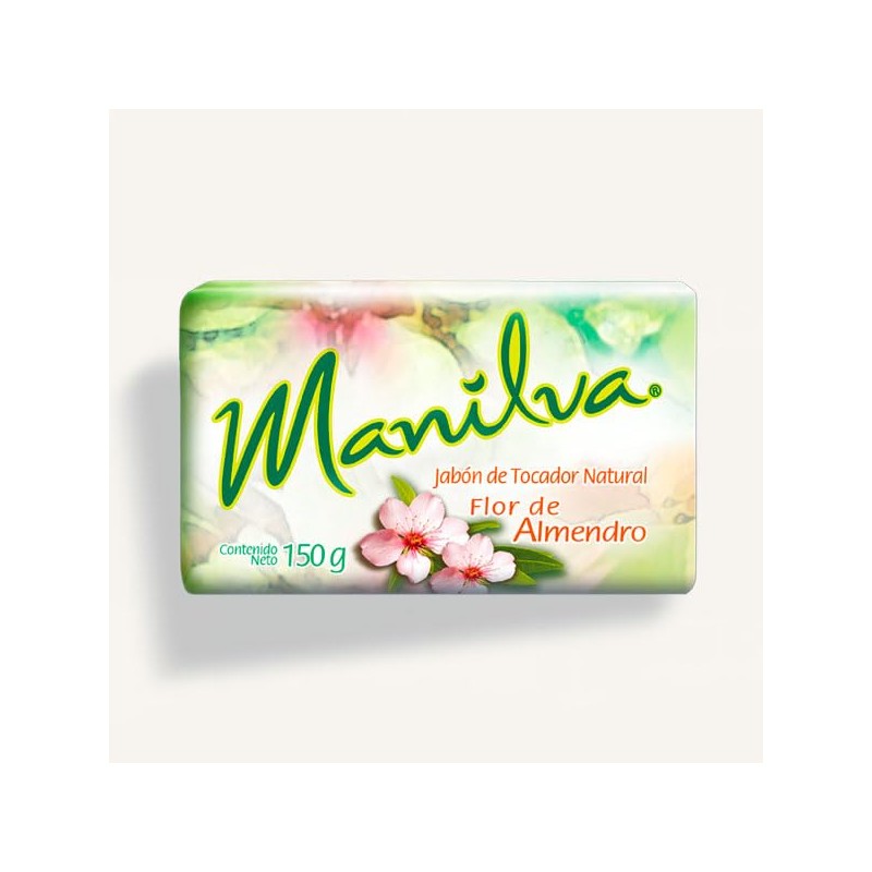 MANILVA. JABON DE TOCADOR NATURAL FLOR DE ALMENDRO. Paquete de