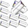 Kanayu 12 Pack Clear Triangular Prism Optical Glass Triangular Prism
