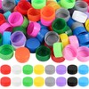 Aunifun 100PCS Plastic Bottle Caps DIY Craft Bottle Stickers Environmental