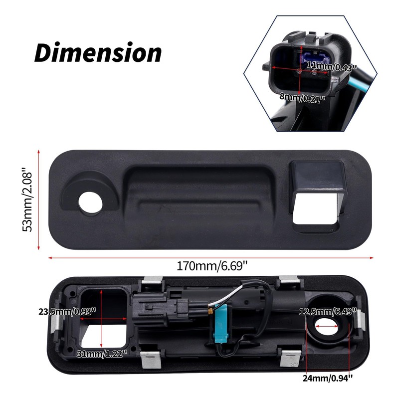 HiSport 81260-C1010 Rear Outside Trunk Lid Lock Handle Compatible with