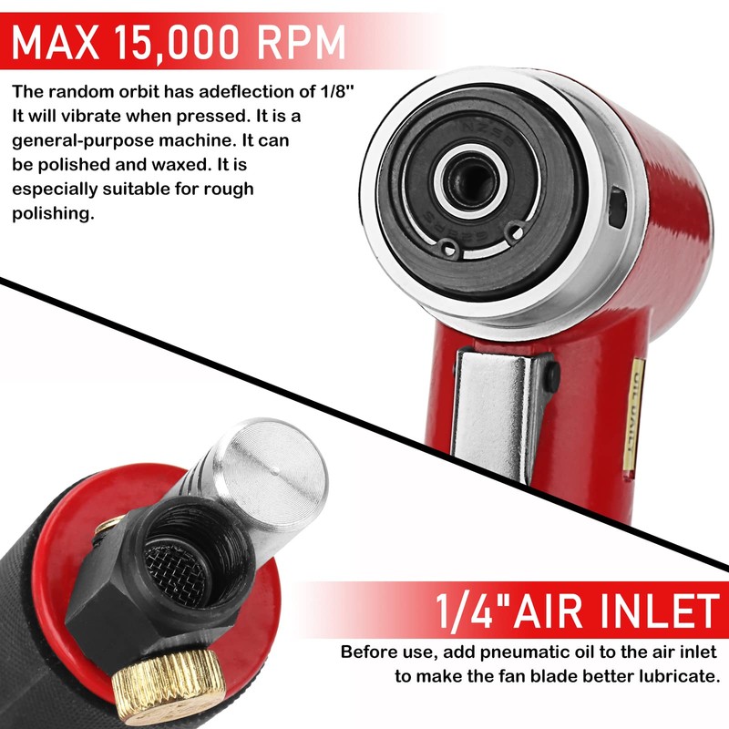 2'' 3'' Mini Da Orbital Air Sander Dual Action Polisher