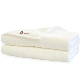 Bath Towels, Imabari Towels, Certified, Set of 2, Thin, Easy to Dry, ORI, Fluffy Rich, Made in Japan, 100% Cotton, Absorbent, Quick Drying, Room Drying, Vacuum Compression Pack (Bath Towel, White)