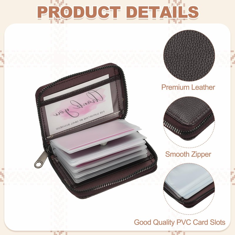 PATIKIL Credit Card Holder Zipper Wallet, Leather Card ID Case