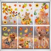 Fall Woodland Animals Window Clings, 9 Sheets 68 Pcs Autumn