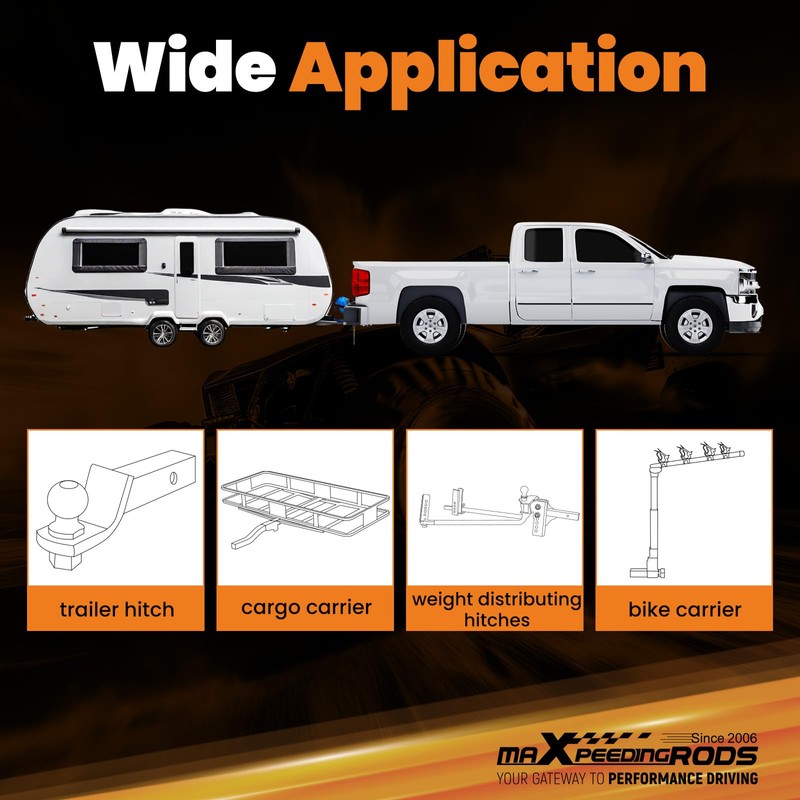 maXpeedingrods Class 3 ATV Receiver Hitch, Tow Hitch Receiver for