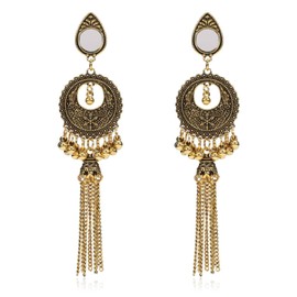 Long Gold Earrings for Women Jhumkas Boho Earrings Long Tassel Threader Dangle Drop Earrings Chain Earrings Jewelry Gift for Women Girls