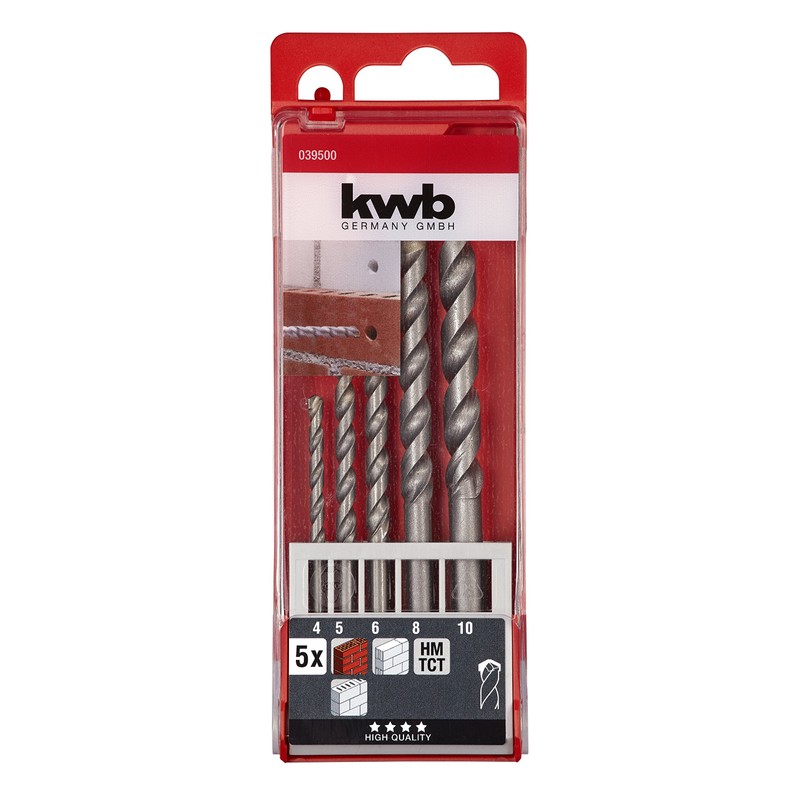 KWB Masonry Drill Bit Set 5/8-Piece ISO 5468 0395 –