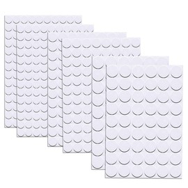 580 Pcs Self-Adhesive Screw Hole Stickers, 6-Table Self-Adhesive Screw Covers Caps Dustproof Sticker 12mm, 15mm, 21mm White