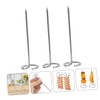 MAGICLULU Stainless Steel BBQ Skewers Vertical Design 10pcs Metal Skewers