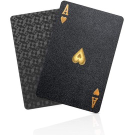 SolarMatrix Black Diamond Plastic Poker Cards Plastic Waterproof Playing Cards - 1 Deck of Playing Cards Plastic