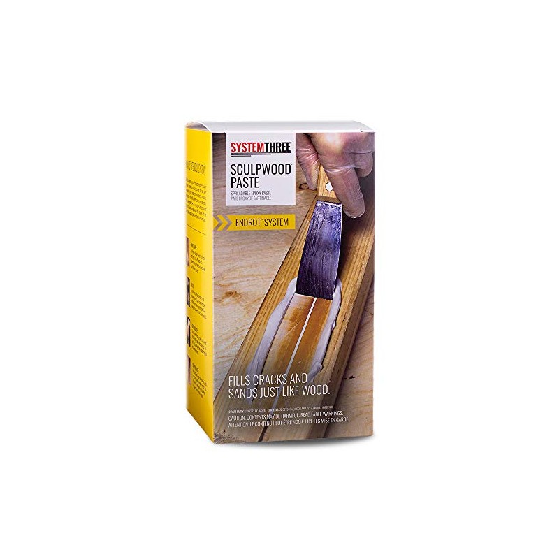System Three SculpWood Paste Epoxy Wood Filler, 0.5 Gallon Kit
