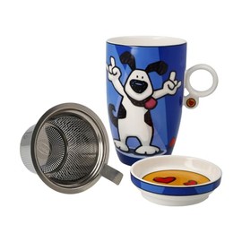 Tea Cup with Lid and Strainer Rock On Ed Heck - Pop Art