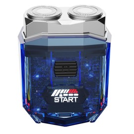 Cyberpunk Mini Electric Shaver, Portable Electric Razor for Men, Smart Display, IPX7 Waterproof, Wet & Dry Shaving, Rechargeable Cordless Rotary Shaver for Home, Office, Car, Gifts