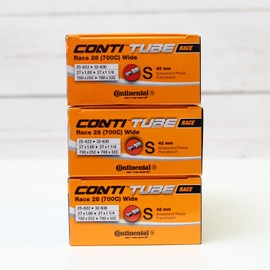 Continental Race Wheel Inner Tube 28 Inch (700C) Wide (Set of 3) Presta Valve